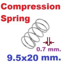 (10ชิ้น)สปริงขดแบบกด ขนาด 9.5x20 mm. Compression Spring Pressure Spring Steel สปริงกด สปริงดัน