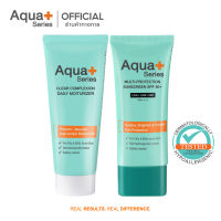 (ส่งฟรี) AquaPlus Multi-Protection Sunscreen SPF50+/PA++++ 50 ml. &amp; Clear Complexion Daily Moisturizer 50 ml. ครีมกันแดดหน้า และมอยส์เจอร์ไรเซอร์