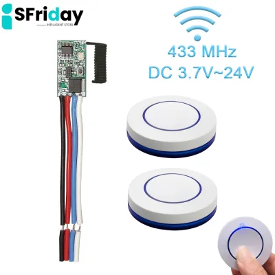 IsFriday 433MHz Micro Receiver Wireless Light Controller Switch Remote Control For DC 3.6V 5V 9V 12V 24V 1CH LED Lamp Light DIY Electrical Connectors