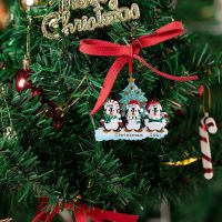 Christmas Wood Ornament For Christmas Tree Hanging Pendant Penguin Family Customize Decoration Keepsakes Christmas Gift