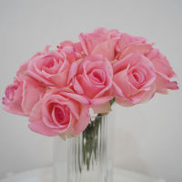 Real Touch Simulation Flower Artificial Latex Snow Mountain Rose Bouquet Wedding Photography Bouquets Home Desktop Decoration ！