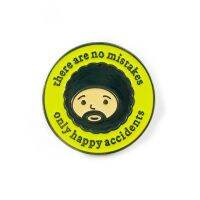 【☼】 Amamia mall LXJERY เคลือบ Bob Ross Pin Badge บนกระเป๋าเป้สะพายหลังการ์ตูนน่ารักเข็มกลัด Pins สำหรับเสื้อผ้า Broche สำหรับผู้หญิง Girls