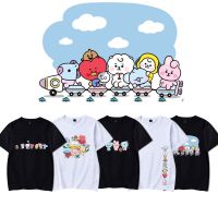 Kpop Bts Bt 21 เสื้อยืดลําลองสําหรับ Unisex แขนสั้นพิมพ์ลายการ์ตูนS-5XLS-5XL เสื้อยืดคุณภาพดี