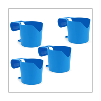 4 Pack Poolside Cup Holder for Above Ground Swimming Pool, Blue Plastic for Drinks Fit 2 Inch or Less Poolside Top Bar