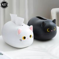 New Kawaii Cat Tissue Box Kitchen Napkin Storage Box WC Paper Container Desktop Toilet Paper Holder Nordic Style Home Decoration