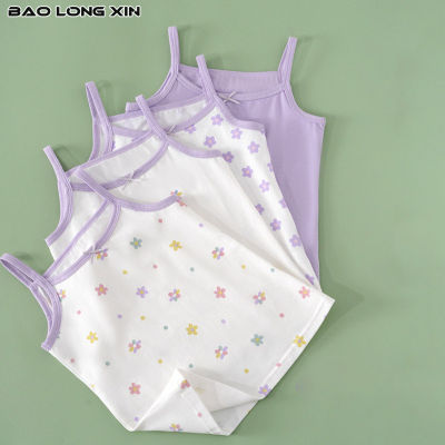 BAOLONGXIN เสื้อกล้ามเด็กผู้หญิง,ชุดซับในผ้าฝ้ายบริสุทธิ์ผ้าฝ้ายสำหรับเด็กทารก