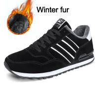 Vanmie Men Casual Sneakers Winter Men Shoes Warm Sneakers for Men Suede Leather Classic Running Shoes Male Flats Walking Shoes