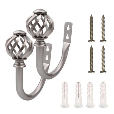 【CW】 2Pcs Set Curtain Tieback Holder Hooks Household Iron Wall for Curtains Decoration Accessories