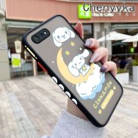 Jjlingji เคสสำหรับ Realme C2 C2S เคส A1K OPPO น่ารักลายบางมีน้ำค้างแข็งโปร่งใสแข็งขอบสี่เหลี่ยมกันกระแทกปลอกซิลิโคนเคสนิ่มป้องกันคลุมทั้งหมด