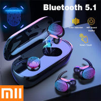 ♥คลังสินค้าพร้อม + Gratis Ongkir♥XiaoMi หูฟังบลูทูธ5.0 Y30,หูฟังไร้สายควบคุมเพลงเพลงระบบสัมผัสเบส Hifi สำหรับเล่นเกมกีฬาสเตอริโอแท้พร้อมจอแสดงผล LED