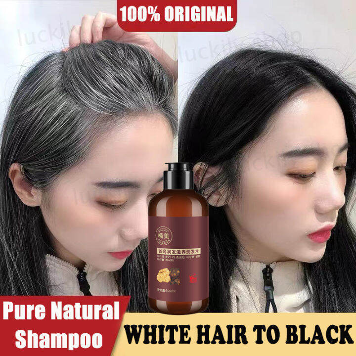 Imported from Korea, Polygonum multiflorum shampoo, white hair turns black, herbal shampoo, male
