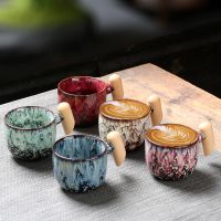 hotx【DT】 1pcs Cup With Handle Pottery Mug Afternoon Custom Logo Wholesale