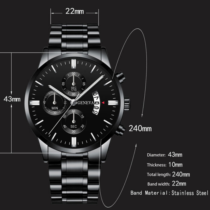 geneva-นาฟิกาข้อมือ-นาฬิกาผู้ชาย-นาฬิกาธุรกิจ-สายสแตนเลสคุณภาพ-มีวันที่บอก-กันน้ำ30m-แบรนด์แท้-100-ราคาถูก-รุ่นpo569-watch-men