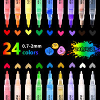 12สีปากกาสีอะคริลิค1.0มม. กันน้ำถาวร Marker ปากกาอะคริลิคปากกาสำหรับ DIY Rock Stone แก้วเซรามิคแก้ว Wood