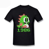 Black Bubble Bobble 1986 Anime Men Tops MenS Crew Neck T-Shirts 100% Cotton Top Tees Clothes Oversize Short Sleeve Tshirt S-4XL-5XL-6XL