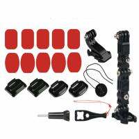 ♝♙∈ 19 Pcs Screws Buckle Chin Mount Durable Front Base Riding Travel Camera Bracket Set Holder Accessories Anti Slip Hero6