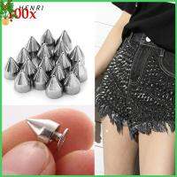 HENRI 100pcs/set 9.5mm DIY เสื้อผ้า เสื้อผ้า/กระเป๋า/รองเท้า/หนัง กรวยกระดุม Spikes Screwback หมุดย้ำ สไตล์พังก์