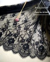 3Meter Clothing lace fabric accessories black eyelash lace high-end custom fabric width 150CM Fabric  Material