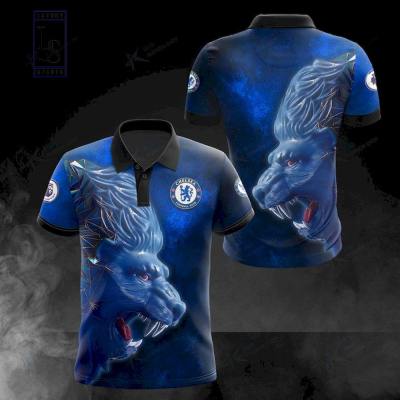 2023 new style1 Summer ARRIVE design CHELSEA F.C 3D high-quality polyester quick drying 3D polo shirt, style63xl (contact online for free customization of name) STYLE2 high-quality