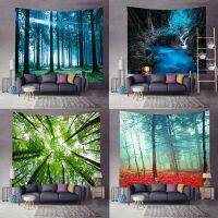 【YF】 Forest Tree Of Life Decorative Wall Tapestry Landscapes Room Aesthetic Childrens Bohemian Home Decoration Art Hanging Scene