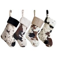 Fireplace Christmas Stockings 20 Inch Farmhouse Stockings Cow Print Christmas Stocking Decor With Lanyard For Holiday Season Supplies Fireplace Decor amazing