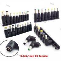 Universal 5.5mmx2.1mm DC female to Male Plug AC Power Supply Adapter Tips Connector Kits for Laptop Jack Sets 6TH