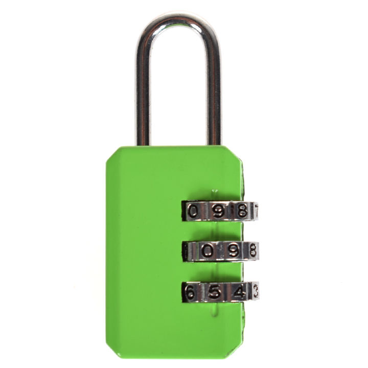 รหัสรหัสผ่านล็อคตัวเลข3รหัสแม่กุญแจกระเป๋าเดินทางสามารถรีเซ็ตได้