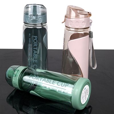 【jw】❁  570ml Plastic Bottles Bottle BPA Outdoor Cup Mug Student with Handle Drinking