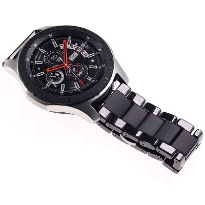 ◆ Luksusowy ceramiczny pasek do zegarka Samsung Galaxy Watch 46MM Active2 44MM inteligentna bransoletka opaska 20MM 22MM opaski do Gear S2 S3