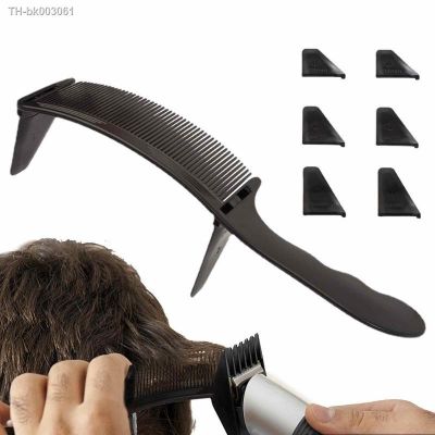 ✷๑◕ Black Curved Shaver Hair Clipper Cutting Comb Barber Flat Top Comb Salon Cutting Comb Hairdressing Brush Curved Barber Comb
