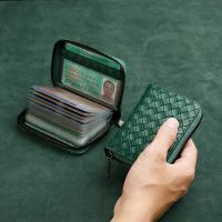 【CW】☇✌♨  ID Cards Holders Anti Thief Weave Business Bank Credit Holder Cover Fashion Coin Wallets Organizer