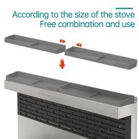 【CW】 Silicone Stove Top Shelf Magnetic Over Oven Spice Storage Rack Organizer