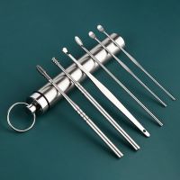Stainless Steel Ear Pick 6-Piece Spiral Rotary Ear Pick Up Portable Ear Pick