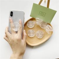 สไตล์เกาหลีสีพื้นโปร่งใส Griptok Popsocket ที่วางโทรศัพท์เรซิ่นตกแต่งที่วางโทรศัพท์หรูหรา DIY ฉากยึดโทรศัพท์