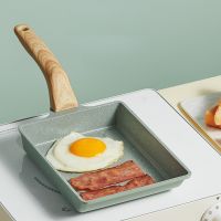 Kitchen Tamagoyaki Frying Pan Nonstick Pan Square Maifanstone Cooking Utensils Cookware Breakfast Fried Egg Roll Steak Pan