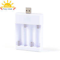 ToyClub เครื่องชาร์จแบตเตอรี่ Usb 1.2V 250ma 4-Slot Aa Ni-Cd เครื่องชาร์จแบตเตอรี่ชาร์จได้พร้อมตัวป้องกันกระแสไฟฟ้าเกินกำหนด