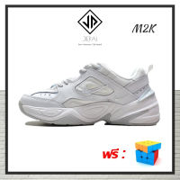 【 ส่งในไทย/แท้?%】M2K Tekno White Pure Platinum รองเท้าผ้าใบแบบเดียวกัน ผู้ชาย/ผู้หญิง