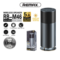 Remax ลำโพงบลูทูธ RB-M46 ลำโพง ไวเลต 5.0 แบต1200mAh ฟังวิทยุได้ ระยะส่ง 10เมตร มีไฟLED ลำโพงเสียงดี ใส เล็ก ขนาดพกพา