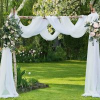 Wedding Decoration Organza Tulle Roll Sheer Crystal Fabric For Rustic Wedding Arch Chair Backdrop Birthday Party Decoration