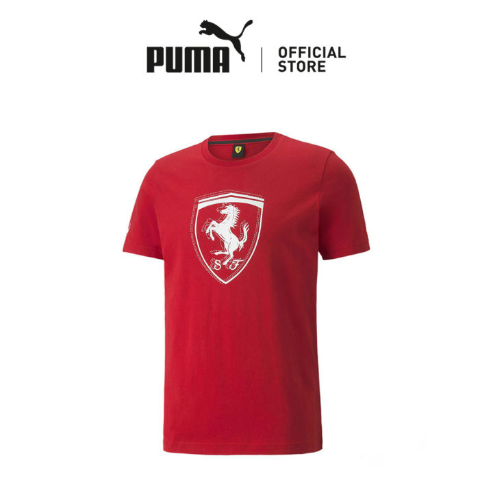 Scuderia Ferrari Puma Race Tonal Big Shield T-Shirt - Black