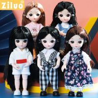 【YF】 Doll For Girl Toy BJD Mini 13 Movable Joint Baby 3D Big Eyes Beautiful With Clothes Dress Up 1/12 Fashion