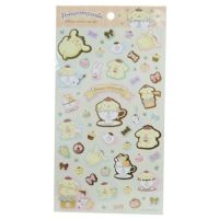 สติ๊กเกอร์ Sticker ขอบทอง ลาย Pompompurin pn / Pompompurin