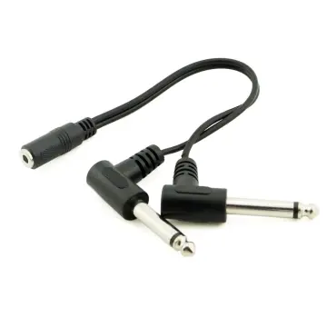1/4 to 3.5mm Headphone Jack Adapter TRS 6.35mm Female to 1/8 Male 5ft,  Black