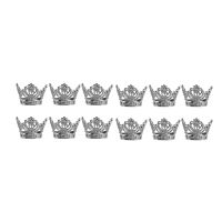 12Pcs Crown Rhinestone Napkin Rings,Exquisite Napkin Ring Holders Set for Easter,Party,Wedding Dinner Favor Table