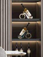 ✻✶☢ Creative modern minimalist wine cabinet red decoration light luxury high-end living room bottle housewarming gift