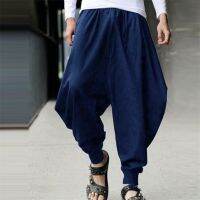 Medieval Costume Knight Cosplay 2022 News Men Haroun Joggers Vintage Pants Samurai Costume Hip Hop Hakama Leisure Halloween