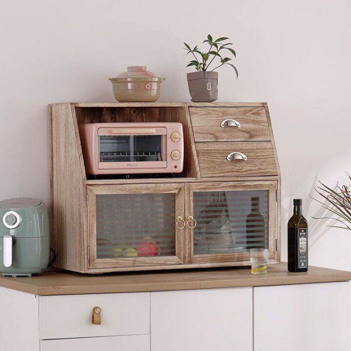 Solid Wood Nordic Sideboard Wooden Vintage Tea Chinese