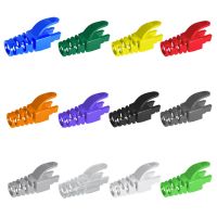 卍▣ 50pcs/set Multicolour RJ-45 CAT6 CAT5e Adapter Cap Ethernet Network Cable Connector Plugs RJ45 Caps Cat 5 CAT6 Protective Sleeve