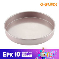 CHEFMADE 6 นิ้ว Non-Stick กระทะพิซซ่าแชมเปญสีทองถาดพิซซ่าเหล็กกระทะเค้กกระทะพิซซ่าพิซซ่าทรงกลมแผ่นถาดพิซซ่าเครื่องมืออบแม่พิมพ์แม่พิมพ์อบขนม