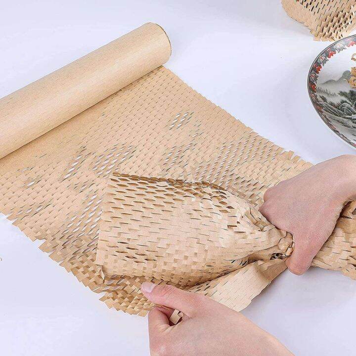 2x-honeycomb-packaging-paper-cushioning-kraft-paper-wrap-roll-11-8-inch-x-65-feet-eco-friendly-honeycomb-protective-wrap